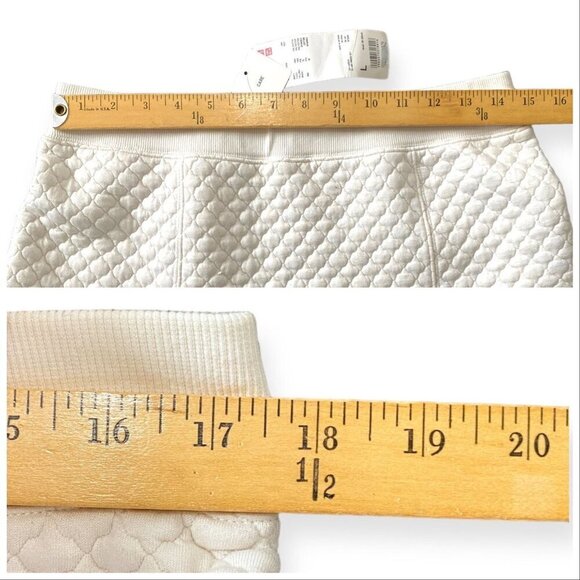 Uniqlo guilted ivory skirt, elasticize waist, Size L - Picture 8 of 10